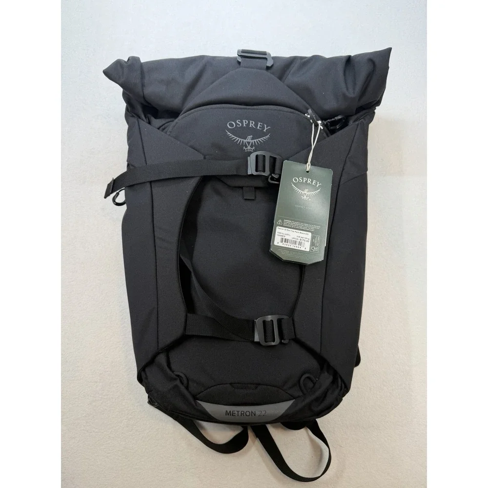 Osprey Pack Metron 24L Pack Black New Bike Commute Bag Rain Cover